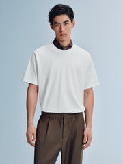 Men's Minimal Solid T-Shirt with Patch Detail