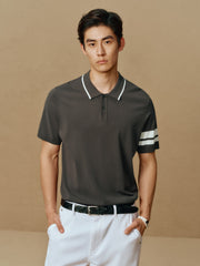 Men's Old Money Striped Polo Shirt