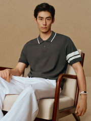 Men's Old Money Striped Polo Shirt