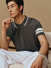 Men's Old Money Striped Polo Shirt
