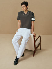 Men's Old Money Striped Polo Shirt