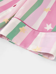 Women's Casual Vibrant Stripe Loungewear Set