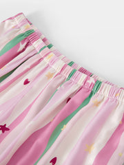 Women's Casual Vibrant Stripe Loungewear Set