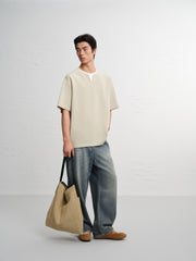 Men's Casual Faux-Layer Short Sleeve Tee