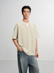 Men's Casual Faux-Layer Short Sleeve Tee