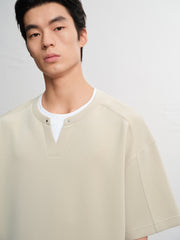 Men's Casual Faux-Layer Short Sleeve Tee