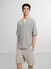 Men's Contrast Fake Layered Short-Sleeve T-Shirt