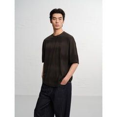Men's Casual Loose Fit Embroidered T-Shirt