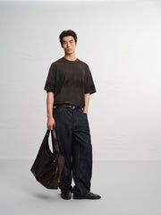Men's Casual Loose Fit Embroidered T-Shirt