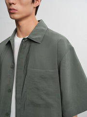 Men's Casual Breathable Short-Sleeve Outerwear Shirt
