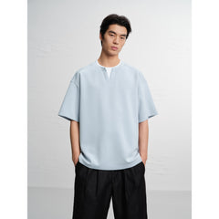 Men's Casual Faux-Layer Short Sleeve Tee