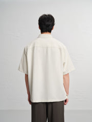 Men's Casual Solid Short-Sleeve Outerwear Shirt