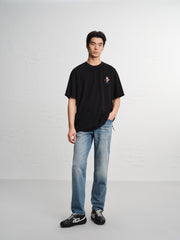 Men's casual vintage slightly stretchy jeans