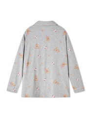 Women's Casual Bear-Print Loungewear Set