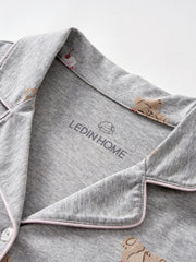 Women's Casual Bear-Print Loungewear Set