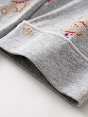 Women's Casual Bear-Print Loungewear Set