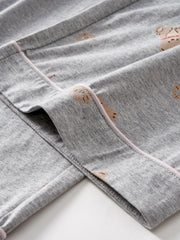 Women's Casual Bear-Print Loungewear Set