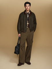 Men's Barn-Style Washed Distressed Jacket