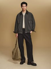 Men's Barn-Style Faux-Suede Safari Jacket