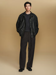 Men's Casual Waxed-Fabric Jacket