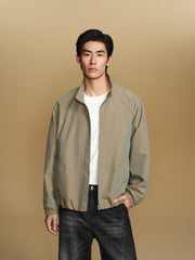 Men's Casual Aurora-Fabric Stand-Collar Jacket