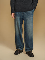 Men's Casual Light Washed Versatile Jeans