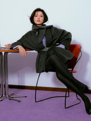 Women's Commuter  Wool-Blend Double-Face Robe Coat Set