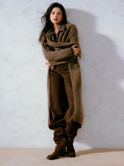 Women's Casual 100% Yak Down Longline Knit Cardigan