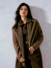 Women's Casual 100% Yak Down Longline Knit Cardigan