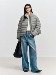 Women's Casual 15D Hortob¨¢gy Goose Down Quilted Jacket
