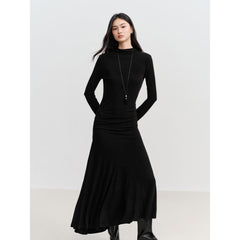 Women's Elegant Black Knit Mermaid Base Skirt