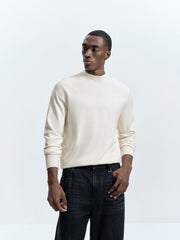 Men's Casual Cashmere-Blend Mock-Neck Base Layer Knit Top