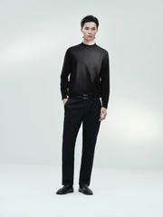 Men's Casual Cashmere-Blend Mock-Neck Base Layer Knit Top