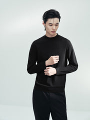 Men's Casual Cashmere-Blend Mock-Neck Base Layer Knit Top