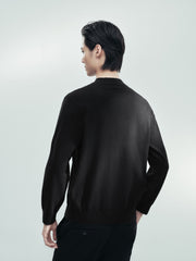 Men's Casual Cashmere-Blend Mock-Neck Base Layer Knit Top