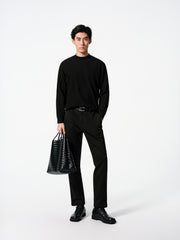 Men's Casual Cashmere-Blend Mock-Neck Base Layer Knit Top
