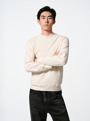 Men's Casual Cashmere-Blend Mock-Neck Base Layer Knit Top