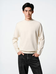 Men's Casual Cashmere-Blend Mock-Neck Base Layer Knit Top