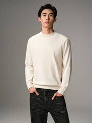 Men's Casual Cashmere-Blend Mock-Neck Base Layer Knit Top