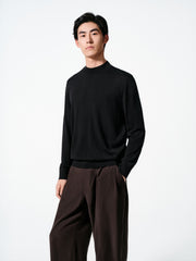 Men's Casual 100% Wool Machine-Washable Baselayer Knit