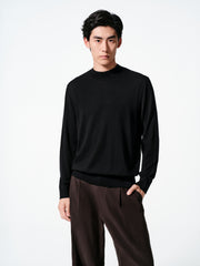 Men's Casual 100% Wool Machine-Washable Baselayer Knit