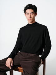 Men's Casual 100% Wool Machine-Washable Baselayer Knit