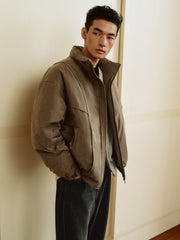 Men's American Streetwear Cold-Proof Stand-Collar Down Jacket