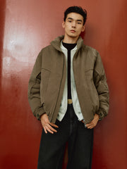Men's American Streetwear Cold-Proof Stand-Collar Down Jacket
