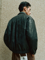 Men's Casual PU Leather Jacket-Style Fashion Down Jacket