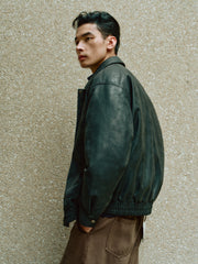 Men's Casual PU Leather Jacket-Style Fashion Down Jacket