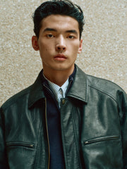 Men's Casual PU Leather Jacket-Style Fashion Down Jacket