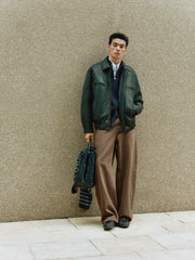 Men's Casual PU Leather Jacket-Style Fashion Down Jacket