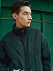 Men's American Streetwear Cold-Proof Stand-Collar Down Jacket