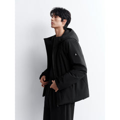 Men's Casual White Shell-Style Down Jacket